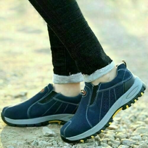 Herren Unverwüstlich Sicherheitsschuhe Stahlkappe Arbeit Slipper Stiefel Wandern Turnschuhe - Bild 7 von 12