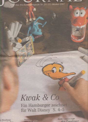 Originalzeichnung von Harald Siepermann Alfred J. Kwak: Kwak Universium Billiard - Bild 3 von 5