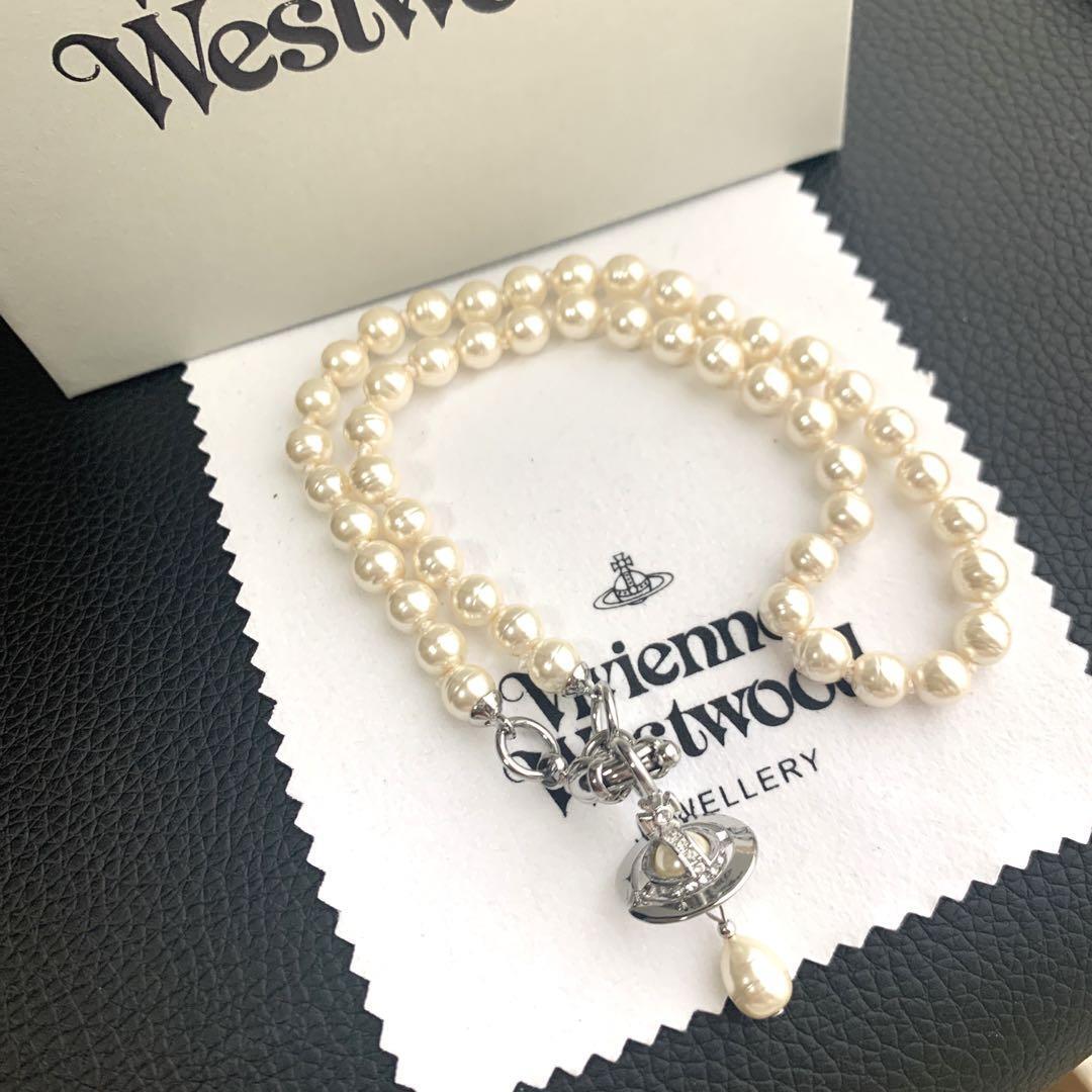Vivienne Westwood Necklace Aleksa Pearl Silver IN BOX | eBay