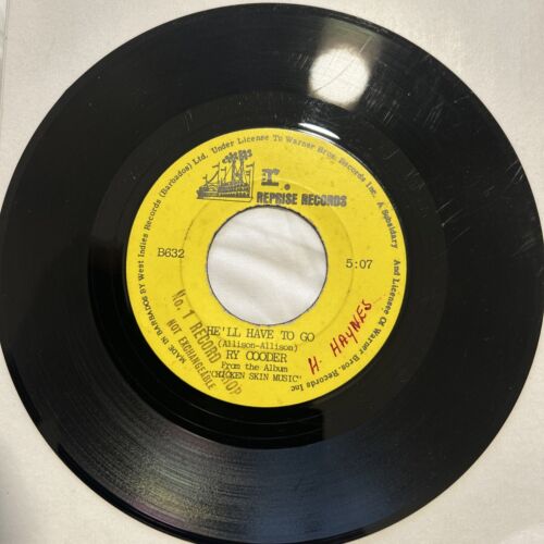 Ry Cooder - He'll Have To Go/Goodnight Irene RARE 7" Single Barbados Reprise - Picture 2 of 4