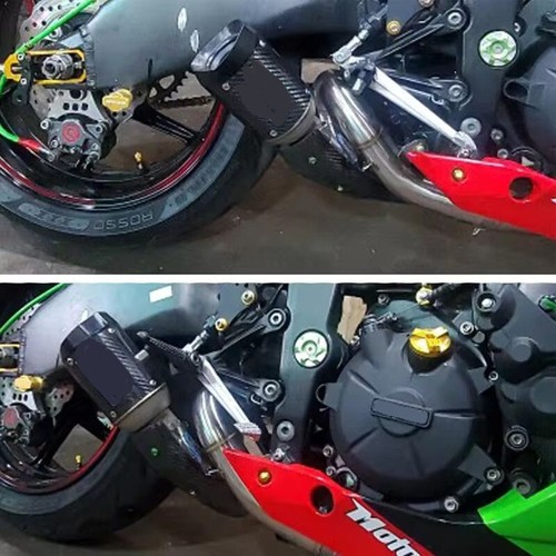 For Kawasaki Ninja ZX6R ZX636 2009-2024 Motorcycle Exhaust Mid Link Pipe Slip-On - Picture 2 of 24
