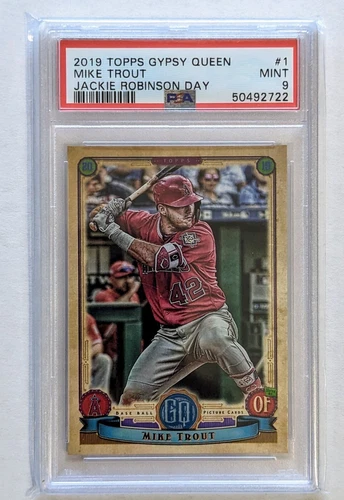 2020 Topps Gypsy Queen Mike Trout Jackie Robinson Day #1 LA Angels PSA 9 MINT