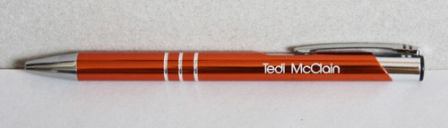 Personalised metal pen ORANGE Christmas Teacher gift School leavers Wedding pens - Picture 23 of 145