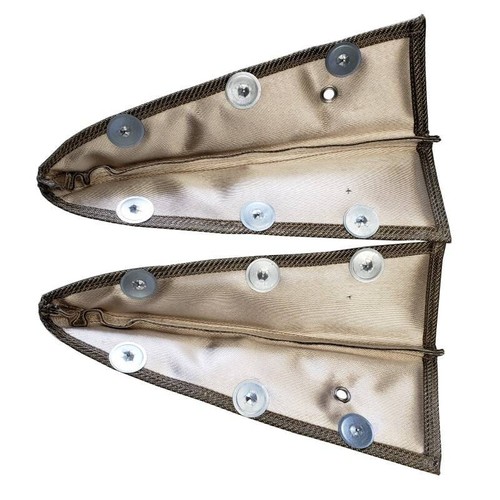 DHD 300-122 DOUBLE STITCH TITANIUM HIGH FLOW MANIFOLD HEAT BLANKET SET USA MADE - Picture 2 of 3