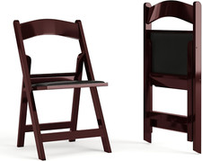 Hercules Series Folding Chair - Red Mahogany Resin   2 Pack 800LB Weight Capacit