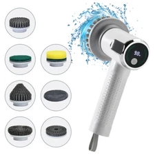 Multifunctional Smart Display Electric Cleaning Brush Wireless Kitchen Sink Clea