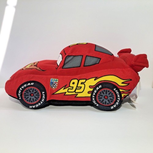 18” Disney Pixar Cars Plush Stuffed Lightning McQueen Red Pillow Piston Cup - Picture 3 of 11