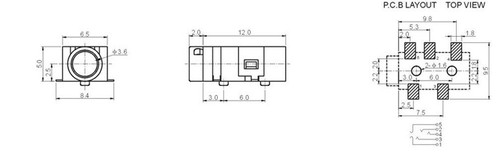 5Pcs 3.5mm Female Audio Connector 5 Pin SMT SMD Stereo Headphone Jack PJ327F - Picture 7 of 7