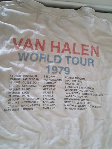 Van Halen World Tour 1979 Retro Graphic T-shirt Men Large No Short Sleeve shirt - Picture 5 of 5
