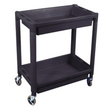 Astro 8330, 2 Shelf Utility Cart Heavy-Duty Service Tool Storage Plastic Black