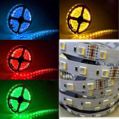 5M 10M 12V 24V LED RGBW RGBCW RGB+Kaltweiß Stripe Streifen 5050SMD Dimmbar Kette