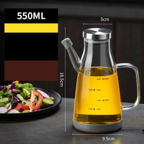 Oil Bottle High Borosilicate Glass Large Capacity Condiments & Spices Dispensers - Afbeelding 27 van 27