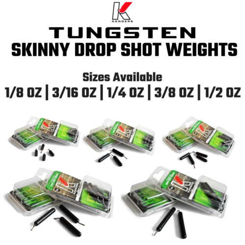 Tungsten Skinny Drop Shot Weights - Bass Fishing, Finesse Fishing FREE SHIPPING! - Picture 1 of 12