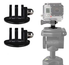 2-Pack Black Tripod Mount Adapter for GoPro HERO SERIES 10 9 8 7 6 5 4 3 3 2 1