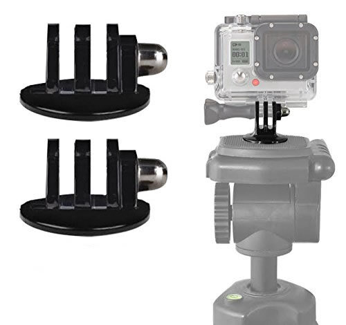 2-Pack Black Tripod Mount Adapter for GoPro HERO SERIES 10 9 8 7 6 5 4 3+ 3 2 1 - Picture 1 of 7