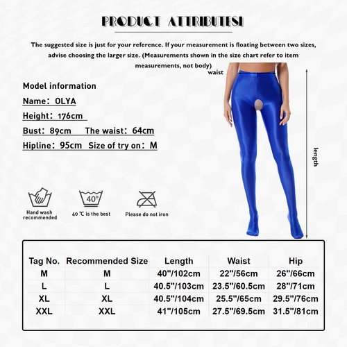 Damen Glanz Blickdicht Strumpfhose Shiny High Waist Tights Sexy Strümpfe Pants - Bild 68 von 88