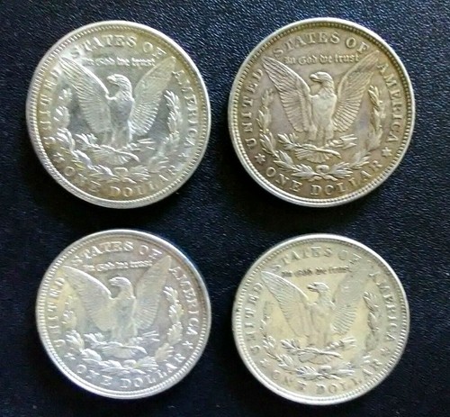 Morgan Silber Dollar 1921 P - Lot von 4 Umlaufmünzen - Bild 2 von 2