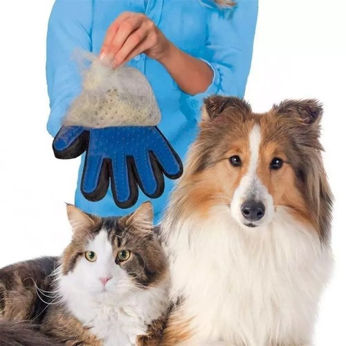 Haustier Hund Katze Pflegehandschuh Enthaarungsbürste Fellentferner Handschuh rechte Hand UK - Bild 4 von 6