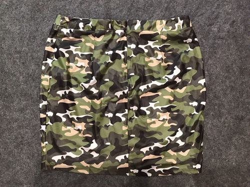 Ashley Stewart Womans Skirt Size 24 Camo Green Straight Plus - Picture 4 of 4