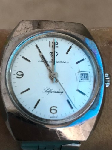 JULES JURGENSEN WHITE DIAL 17J DATEJUST 38MM  Self Wind Watch Work well (#1035) - Picture 2 of 8