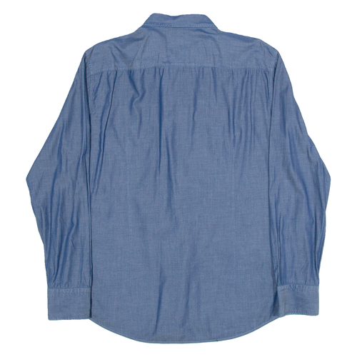 BOSS Slim Fit Mens Plain Shirt Blue Long Sleeve L - Picture 3 of 6