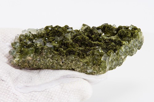 Green Epidote and Quartz Crystal Cluster Hakkari Turkey 105 mm 143g H2113 - Picture 13 of 15