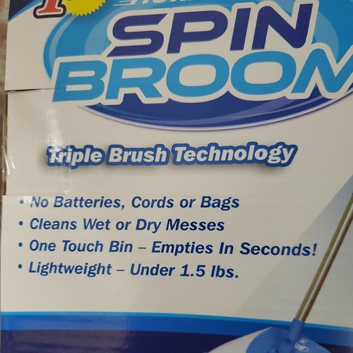 Hurricane Spin Broom. Cordless,No Batteries,Cord or Bags,Triple Brush Technology - Picture 2 of 10