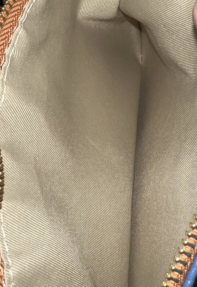 Valentina Shoulder Crossbody Bag 3 Compartments Dark Blue   Leather - Image 3 of 4