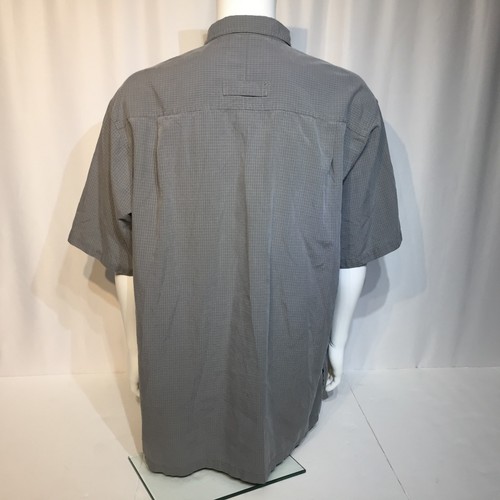 Columbia GRT Men XL Fishing Shirt Short Sleeve Grey Checkered Button Up - Bild 3 von 5