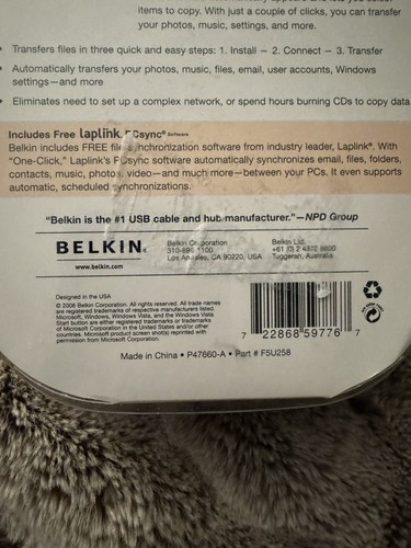 BELKIN Easy Transfer Cable for Windows Vista - Picture 10 of 14