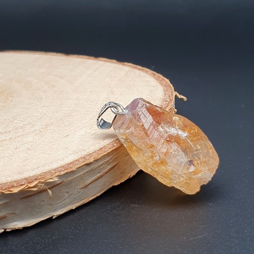 Necklace Raw Citrine Nugget Pendant Yellow Crystal Chakra Silver Plated Chain - Picture 56 of 138