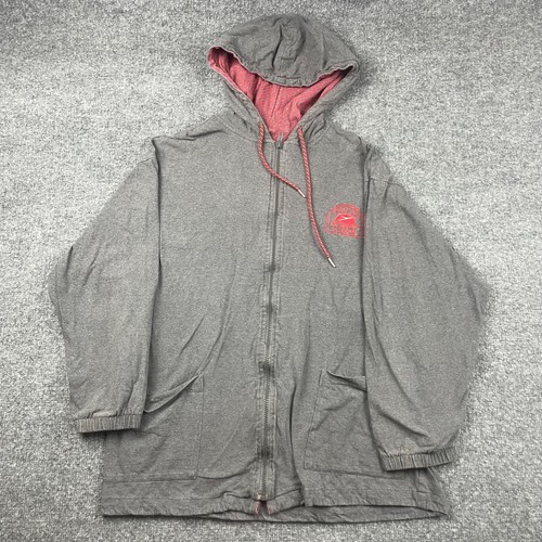 Vintage SPEEDO ATHLETIC FITNESS Pullover Herren Medium grau Fleece Hoodie Logo hergestellt in den USA - Bild 1 von 8