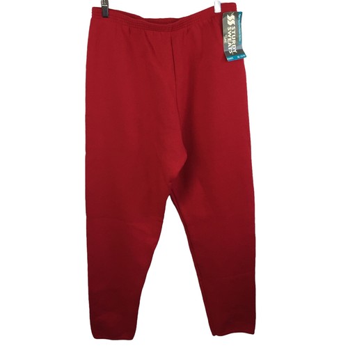 Vintage Women’s Lee Sturdy Sweats Sweatpants Fleece XL 18-20 Red High Rise NWT - Picture 1 of 6