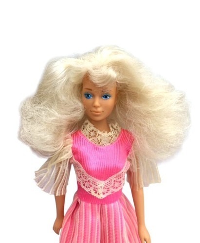 Vintage Schillman Barbie bambola clone occhi azzurri con abito rosa lungo pizzo 1988 - Foto 2 di 8