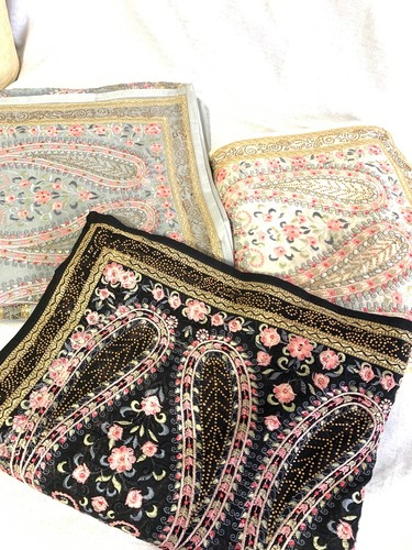 Indischer Sari Hyderabadi Chikan Kari Work Sari Bluse Stück reines Georgette UK - Bild 9 von 14