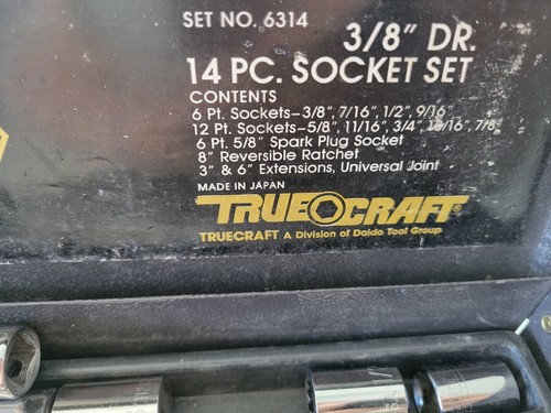 Vintage Truecraft/allen 14 Piece Socket Set No.6314 With metal storage Case - Picture 2 of 6