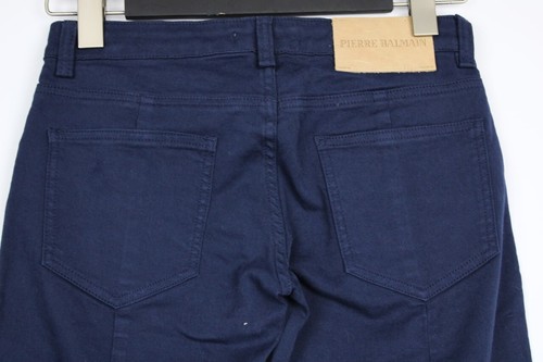 PIERRE BALMAIN Navy Denim Lace Up Leg Skinny Jeans Pants Size IT 25/39 / W28 - Picture 6 of 15