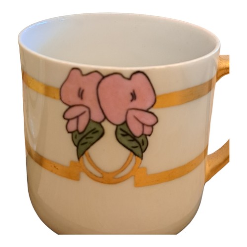 Plato de almuerzo H&C Schlaffgenwald cafetera taza platillo pintado a mano guisante ArtDeco - Imagen 9 de 13