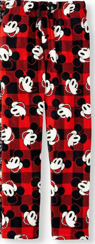 MICKEY MOUSE Lounge Pants Mens L Large Christmas Holiday Fleece Sleep Pajamas - Picture 1 of 1