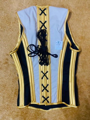 Men Corset Vest Vintage Tighten Abdomen Shaping with Golden Strip USA Top Vest - Bild 4 von 13