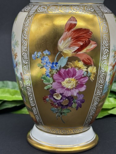 Dresdener Porzellan Prunkvase Prunk-Gold Mit Perfekter Malerei SELTENHEIT - Bild 8 von 16