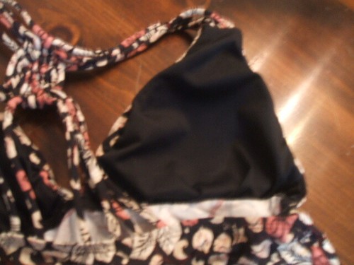 Ann Taylor Loft Beach Tankini Top Swimsuit Swim Floral Small NWT Pink Black $54 - Picture 9 of 9