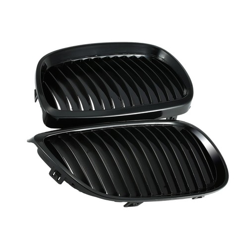 Pair of Gloss Black Grill Grille for BMW E92 E93 3 Series Coupe 06-09 New - Foto 6 di 6