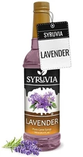 Syruvia Lavender Coffee Syrup 25.4 fl oz, Kosher, Gluten-Free, for Lattes & More
