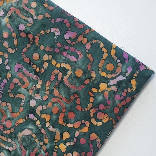 Batik 100 % Baumwolle Stoff hell mehrfarbig handgefärbt Patchwork Handwerk Material - Bild 16 von 25