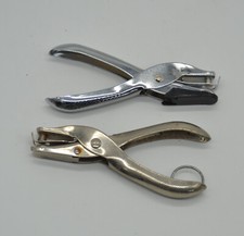 Hole Punchers Hole Punch Office Supply Pair of 2 Silver 5  Long S-2