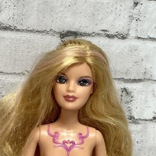 Barbie bambola 2007 ali magiche mariposa farfalla fata fata fata NUDO 11" tatuaggio