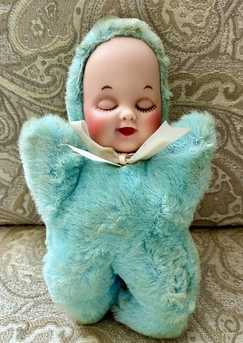 Custom Stuffed Toys NY Musical Plush Baby Doll Rubber Face Still Works Orig Box - Picture 2 of 13