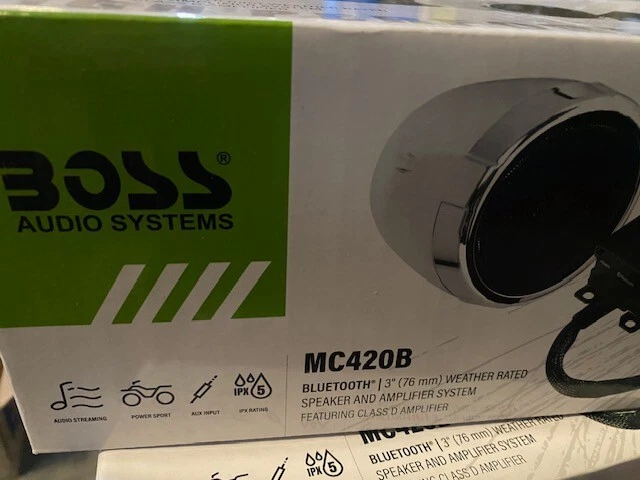 BOSS Audio Systems MC420B 3 Inch Motorcycle Speakers and Amplifier Sound System
