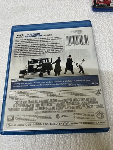 Miller's Crossing (Blu-ray, 1990) Coen Brothers, John Turturro, Fully Tested  - Picture 2 of 3